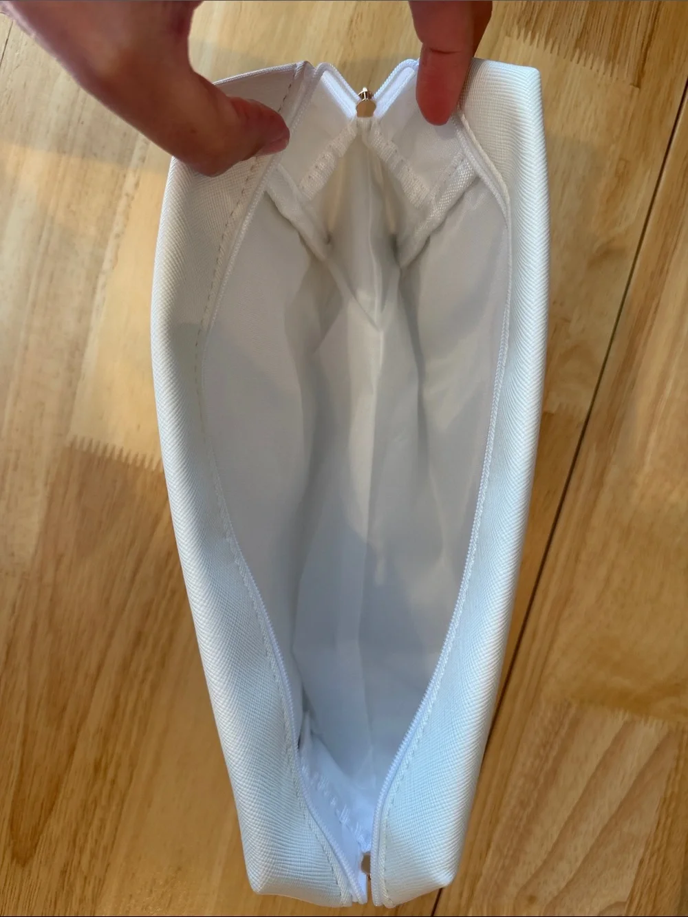 Brand New Bridal White Beaded Makeup Bag